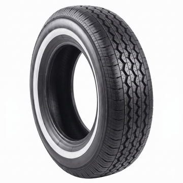 195R14C POWERTRAC VANMARCH 106/104R WHITE WALL